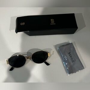 Trendy gold framed sunglasses